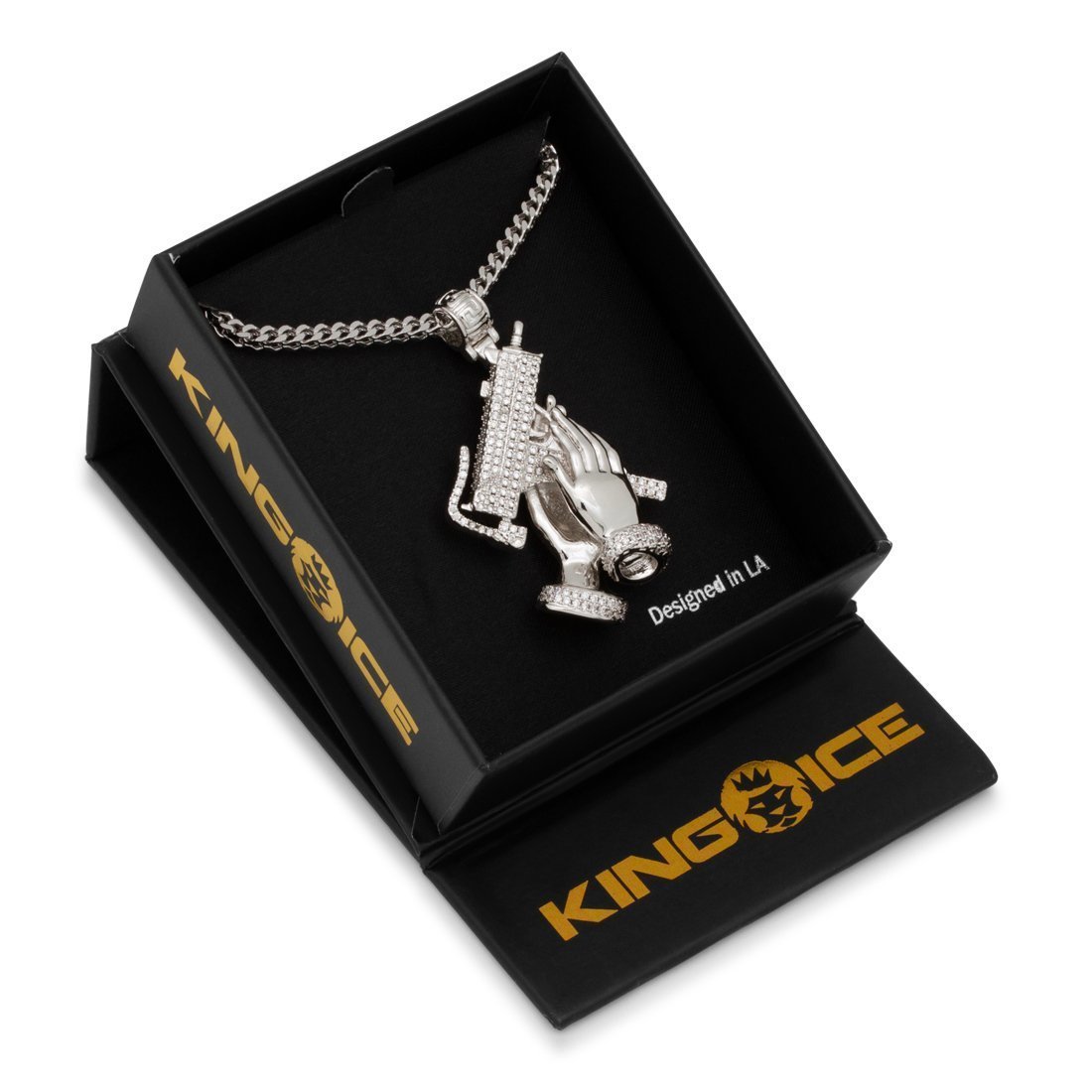 Praying Hands of Defense Necklace  in  by Kingices