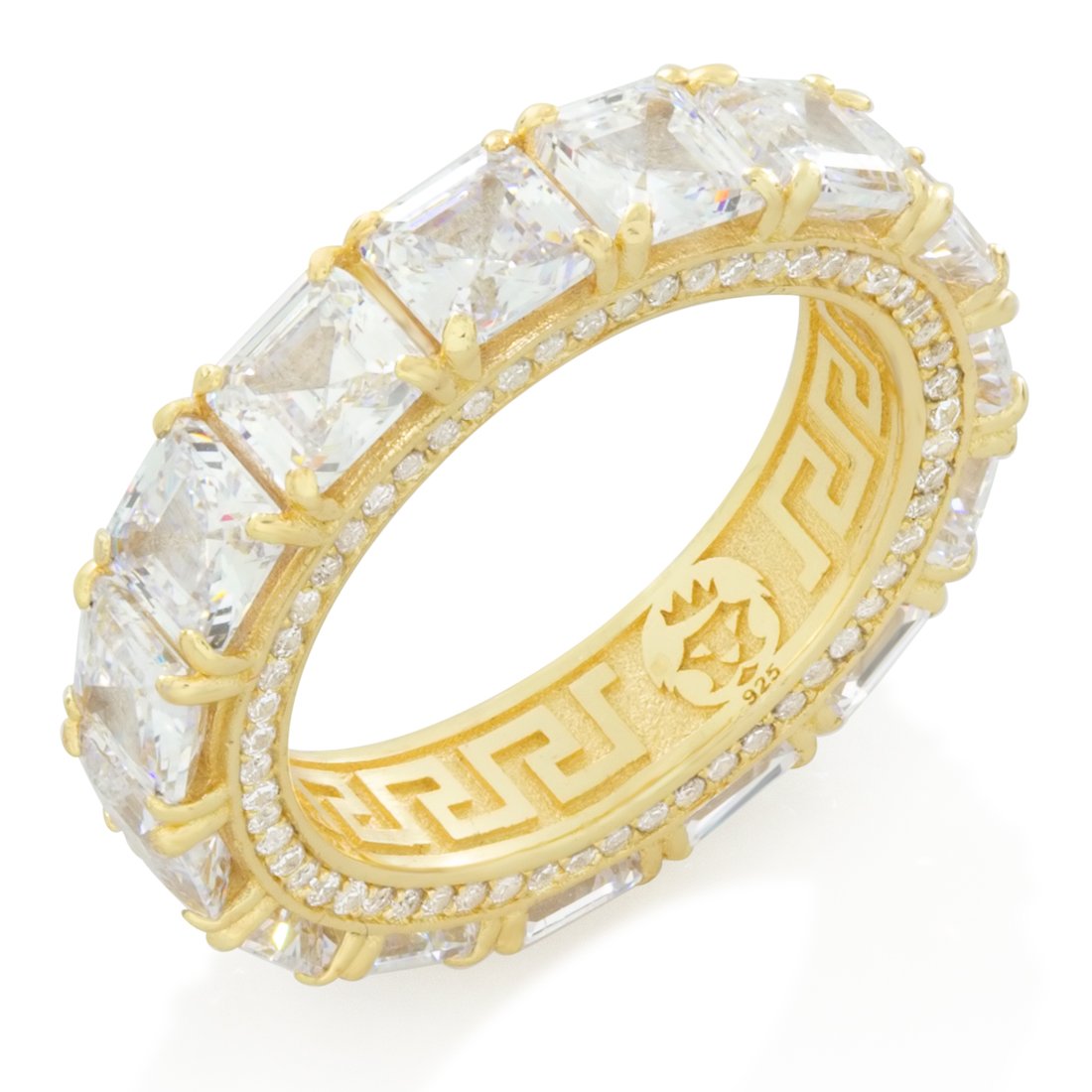 Princess-Cut Ring  in  Sterling Silver / 14K Vermeil / 7 by Kingices