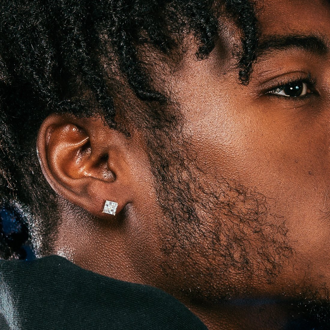 Princess-Cut Stud Earrings  in  by Kingices