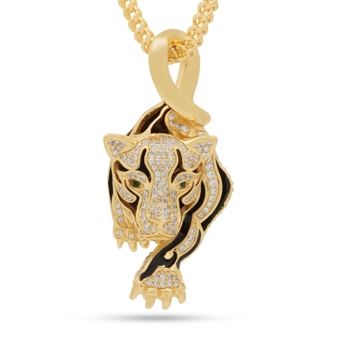 Prowl Panther Necklace  in  14K Gold / 2" by Kingices