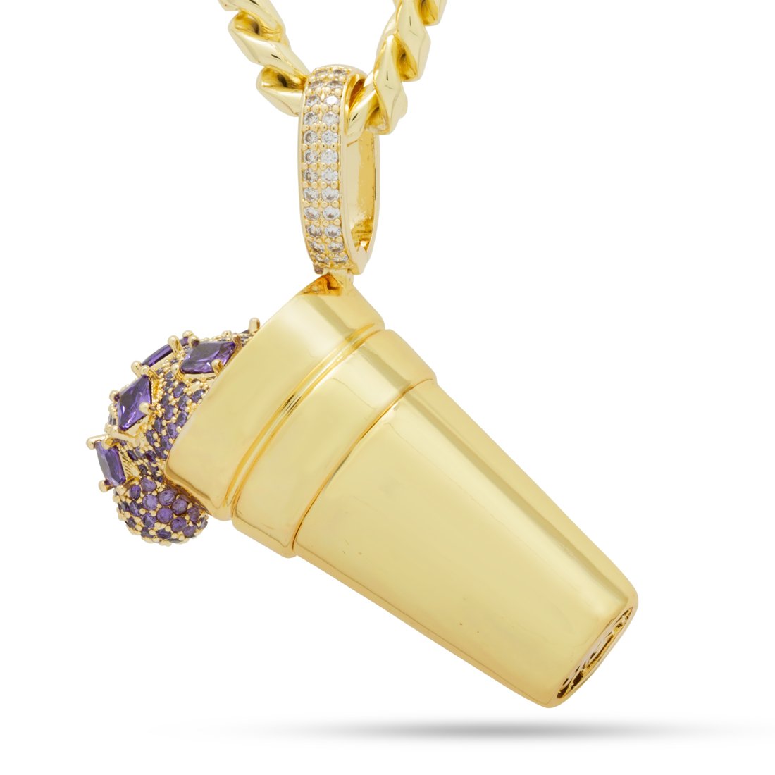 Purple Drank Necklace  in  14K Gold / 2.4" by Kingices