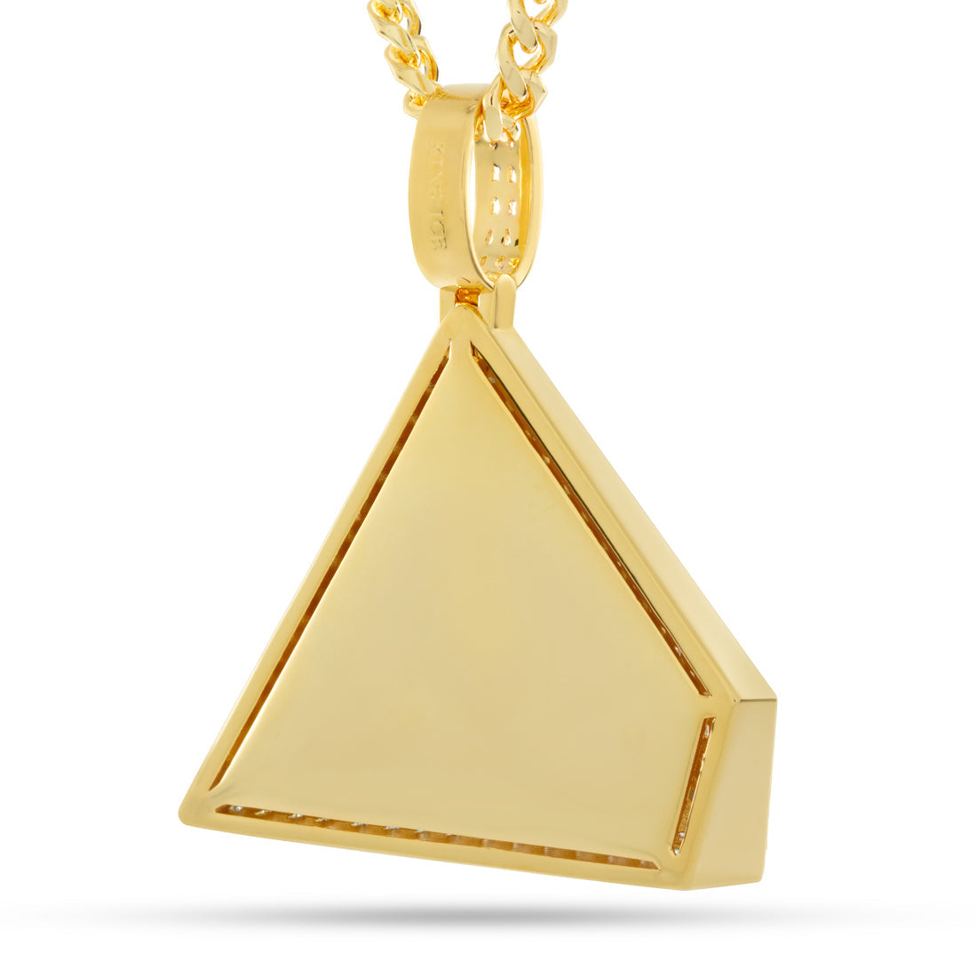 Pyramid of Enlightenment Necklace  in  14K Gold / 2.5" by Kingices