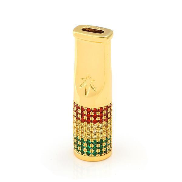 Rasta Blunt Tip  in  14K Gold by Kingices
