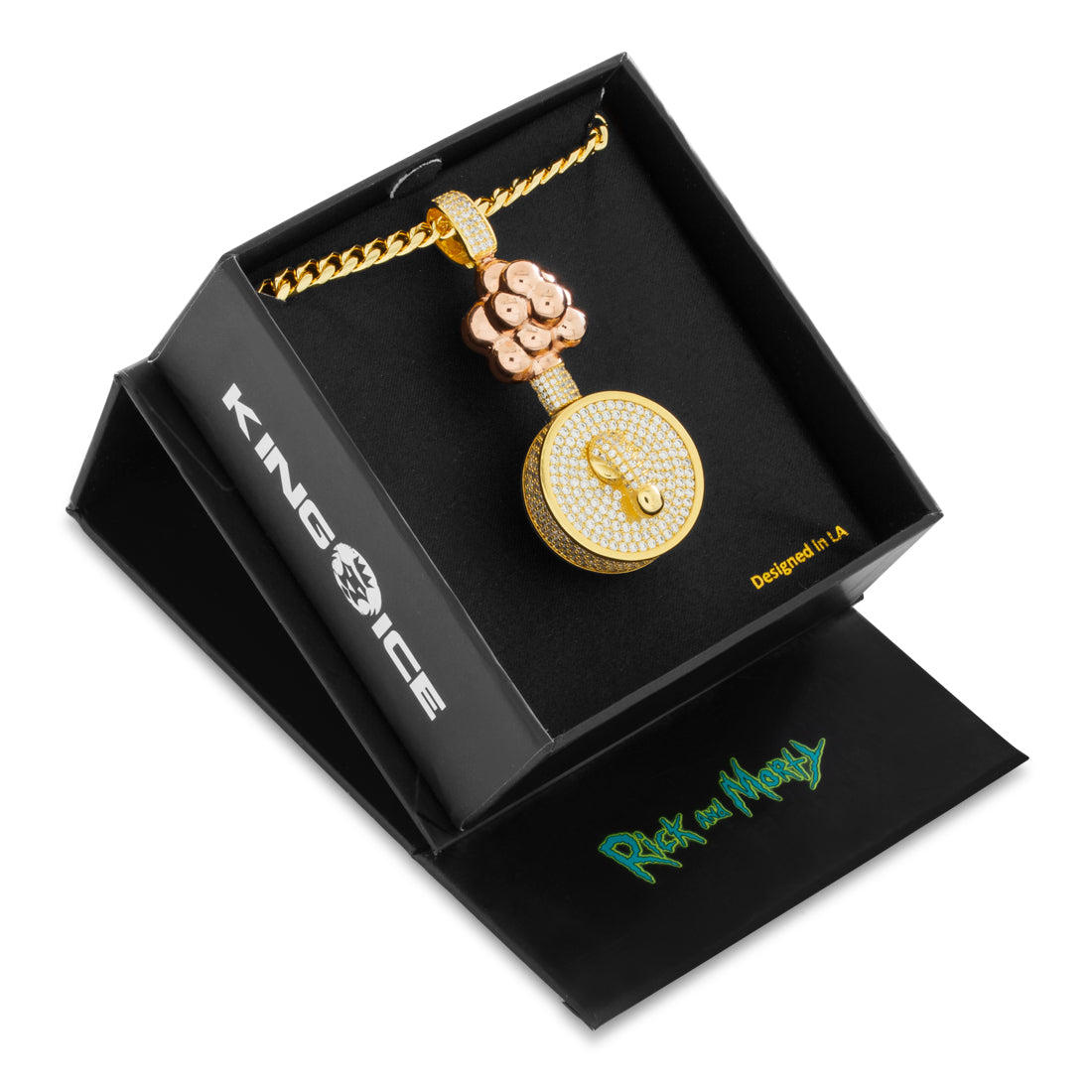 Rick and Morty x Kingices - Plumbus Necklace  in  14K Gold / 2.6" by Kingices