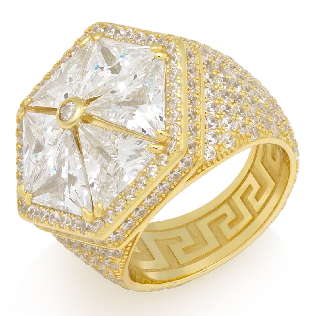 Royalty Ring  in  Sterling Silver / 14K Vermeil / 7 by Kingices