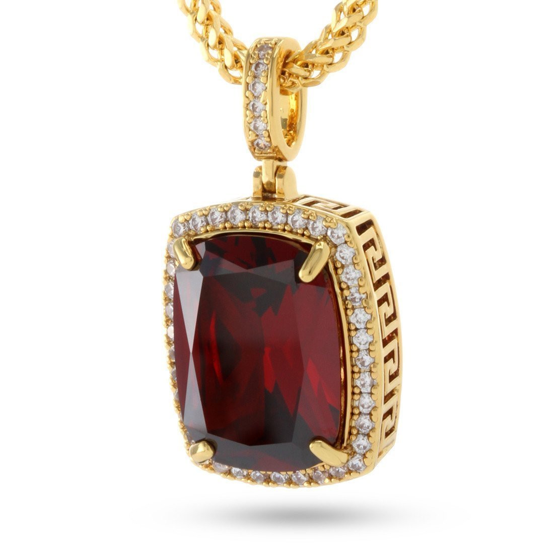 Ruby Crown Julz Necklace  in  14K Gold / 1.5" by Kingices