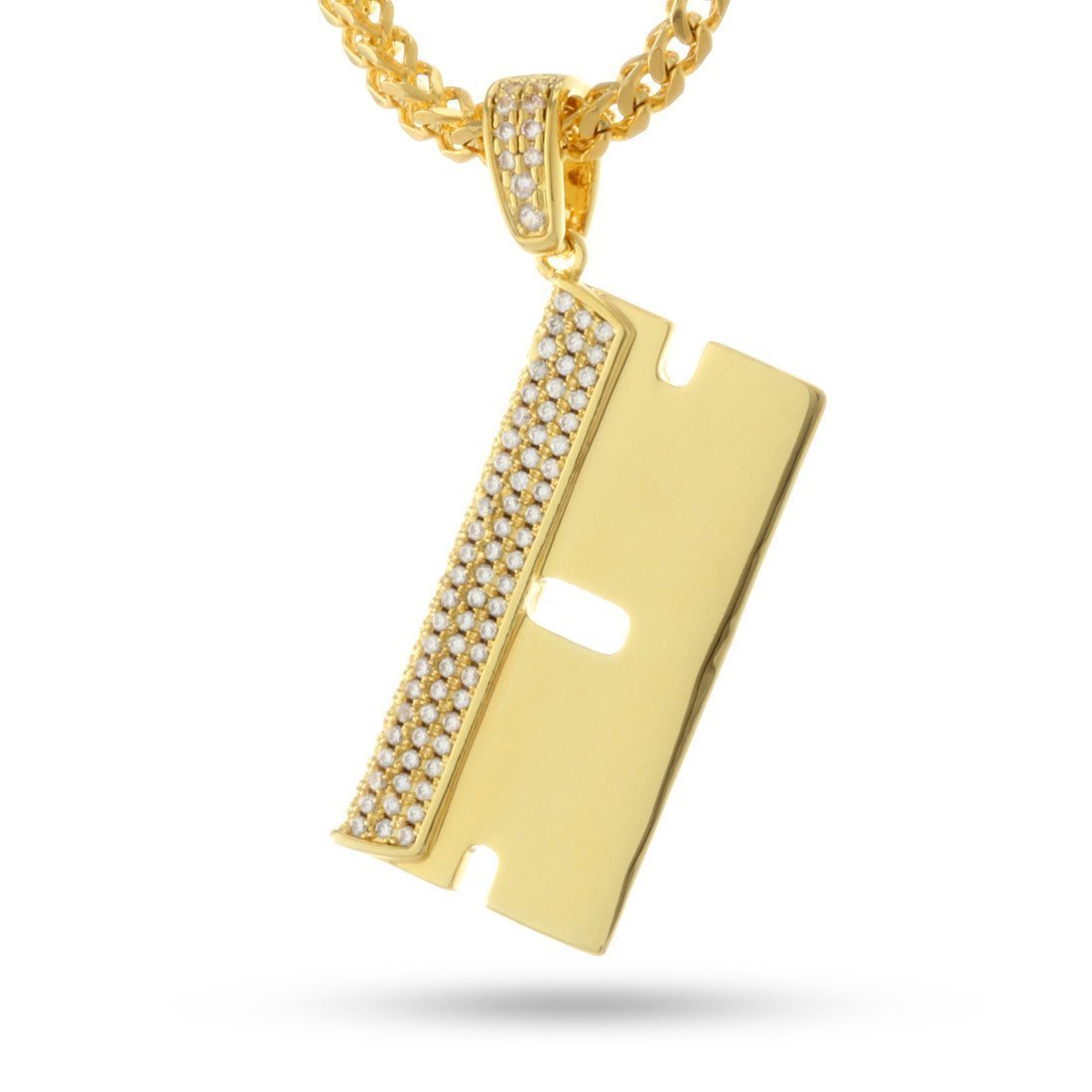 RZR Blade Necklace  in  14K Gold / 1.6" by Kingices