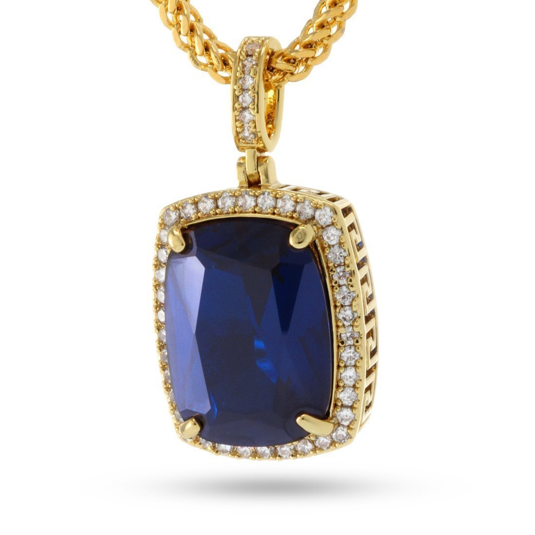 Sapphire Crown Julz Necklace  in  14K Gold / 1.5" by Kingices