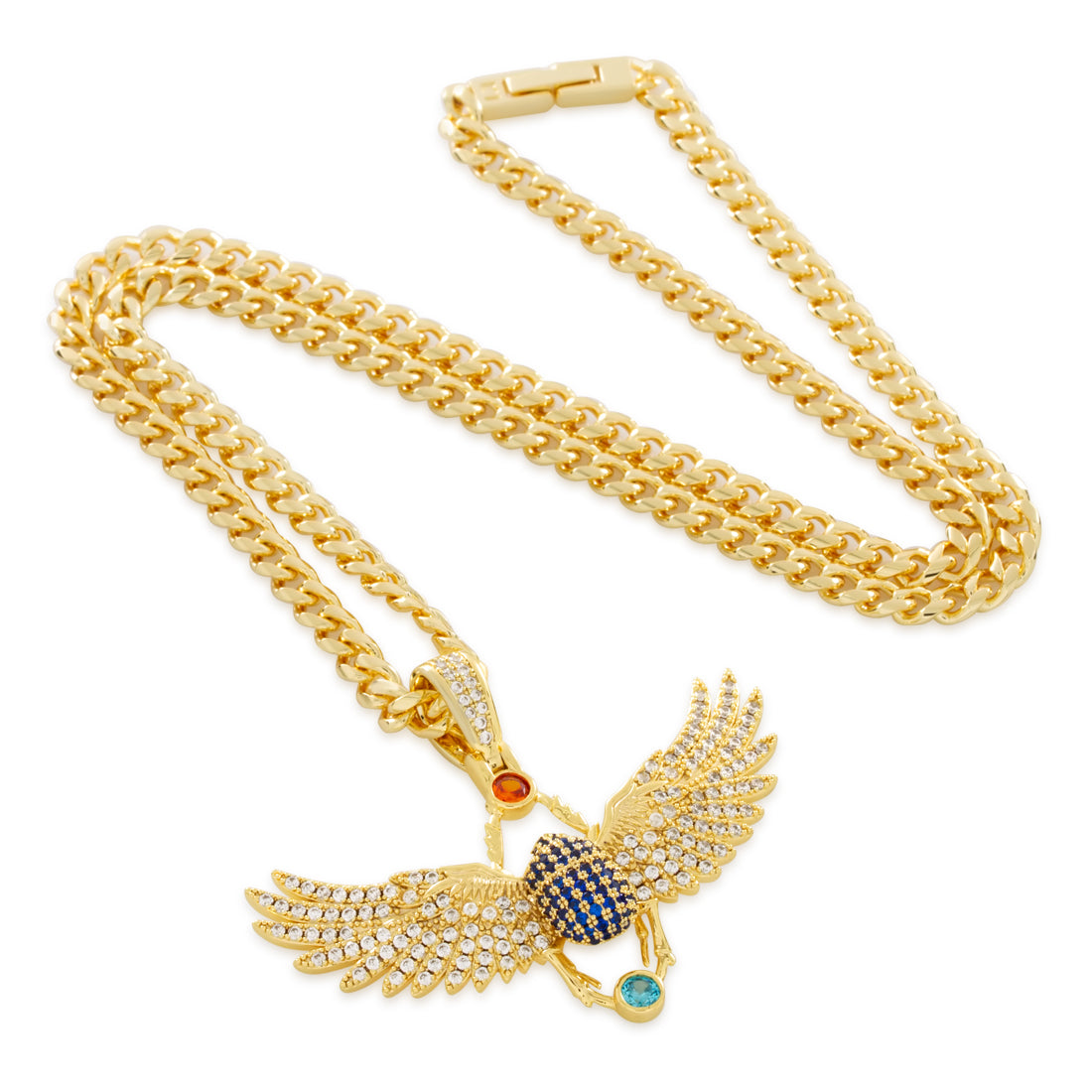 Scarab of Khepri Necklace  in  14K Gold / 1.8" by Kingices