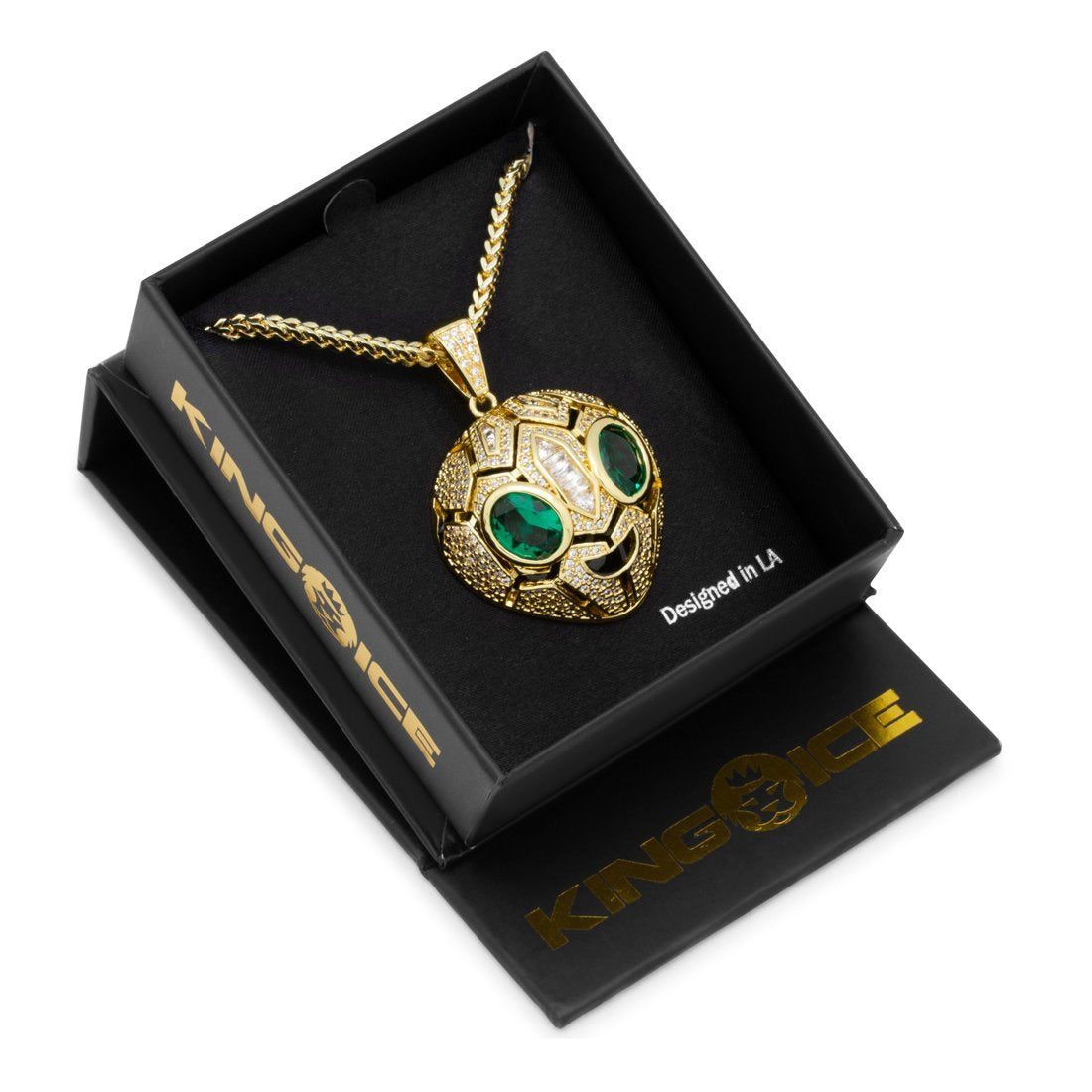 Serpent Alien Emoji Necklace  in  by Kingices