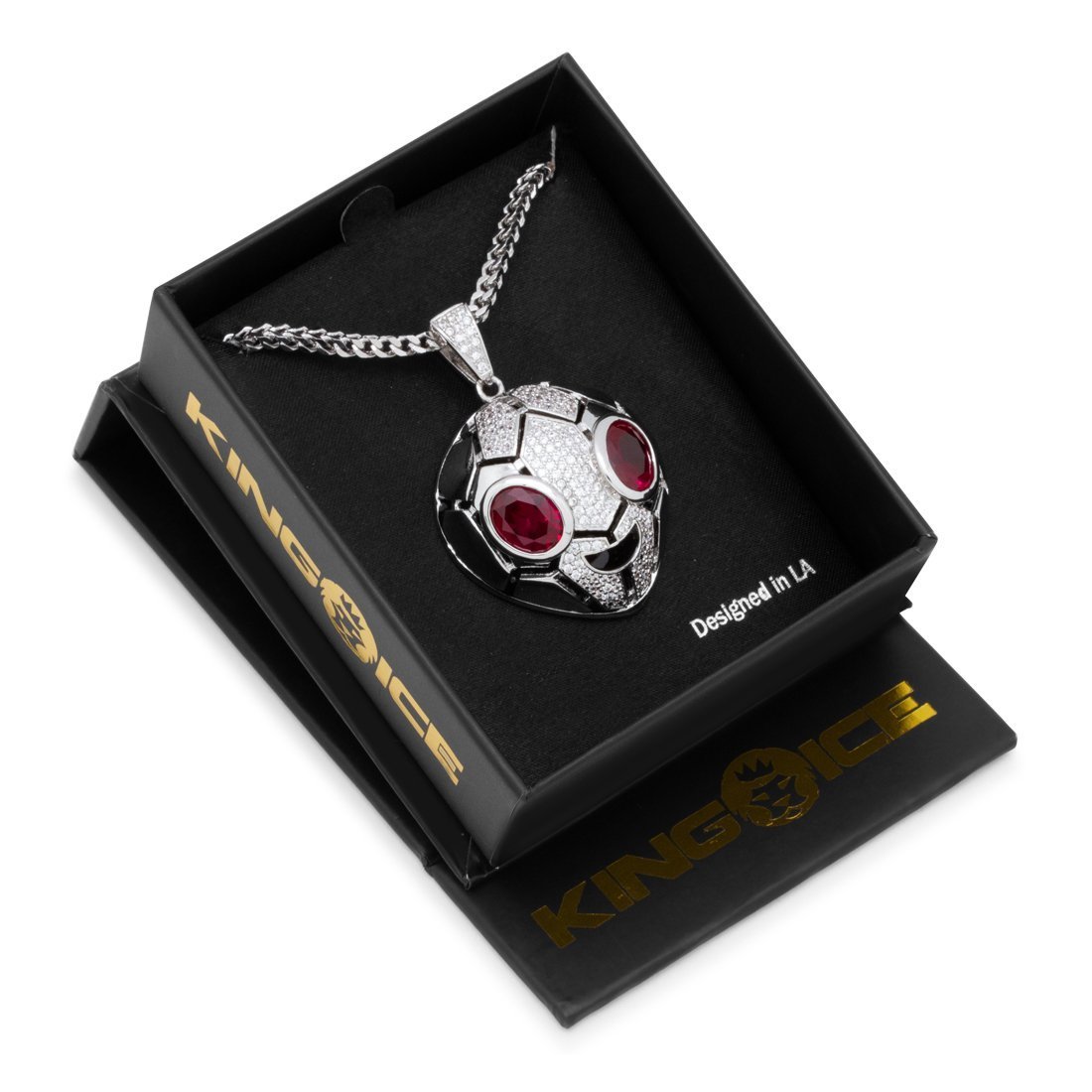 Serpent Alien Emoji Necklace  in  by Kingices