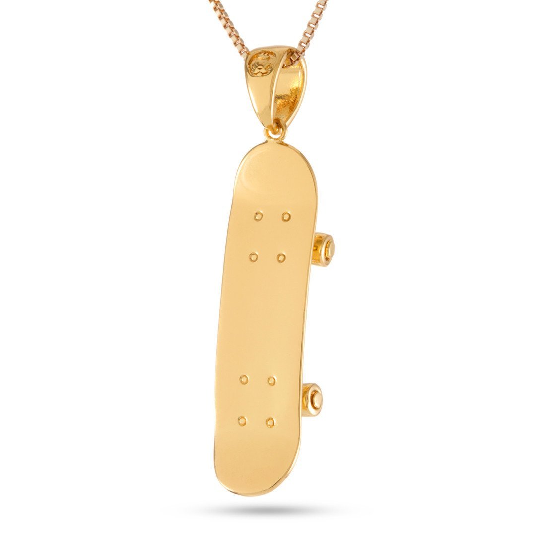 Skateboard Necklace  in  14K Gold / M by Kingices