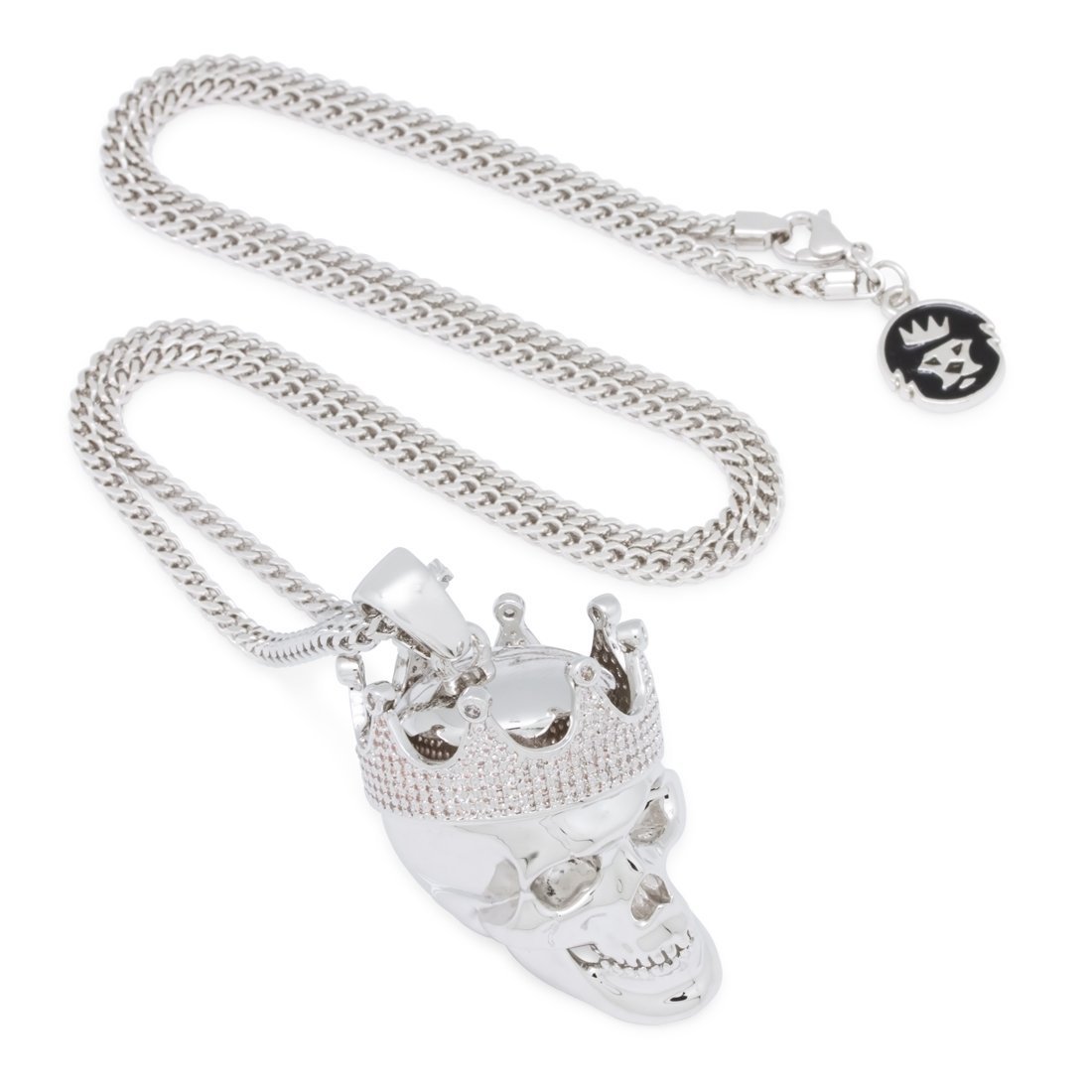 Skull King Necklace  in  14K Gold / 1.9" by Kingices