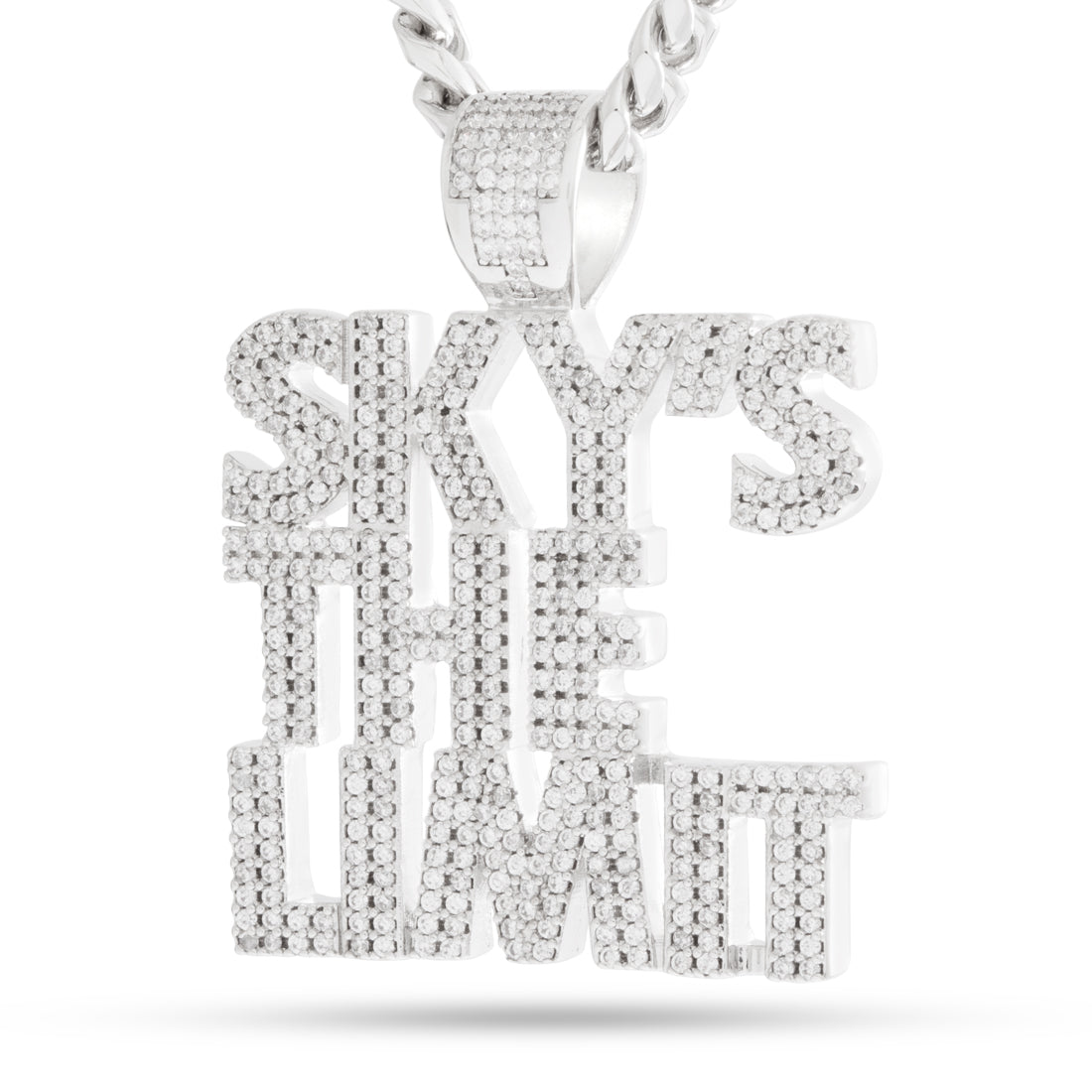 Sky's The Limit Necklace  in  Gold Plated / White Gold / 2" by Kingices