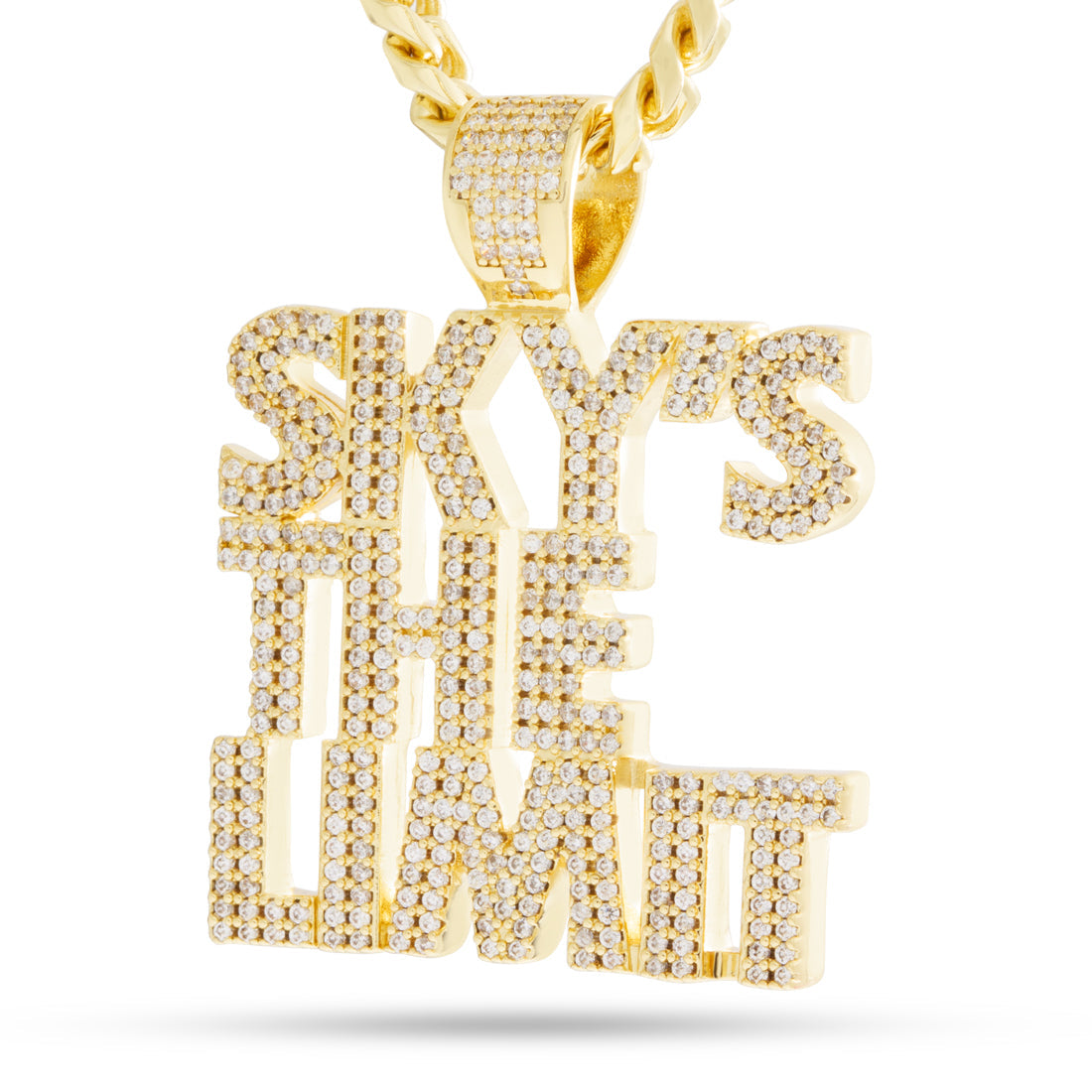 Sky's The Limit Necklace  in  Gold Plated / 14K Gold / 2" by Kingices