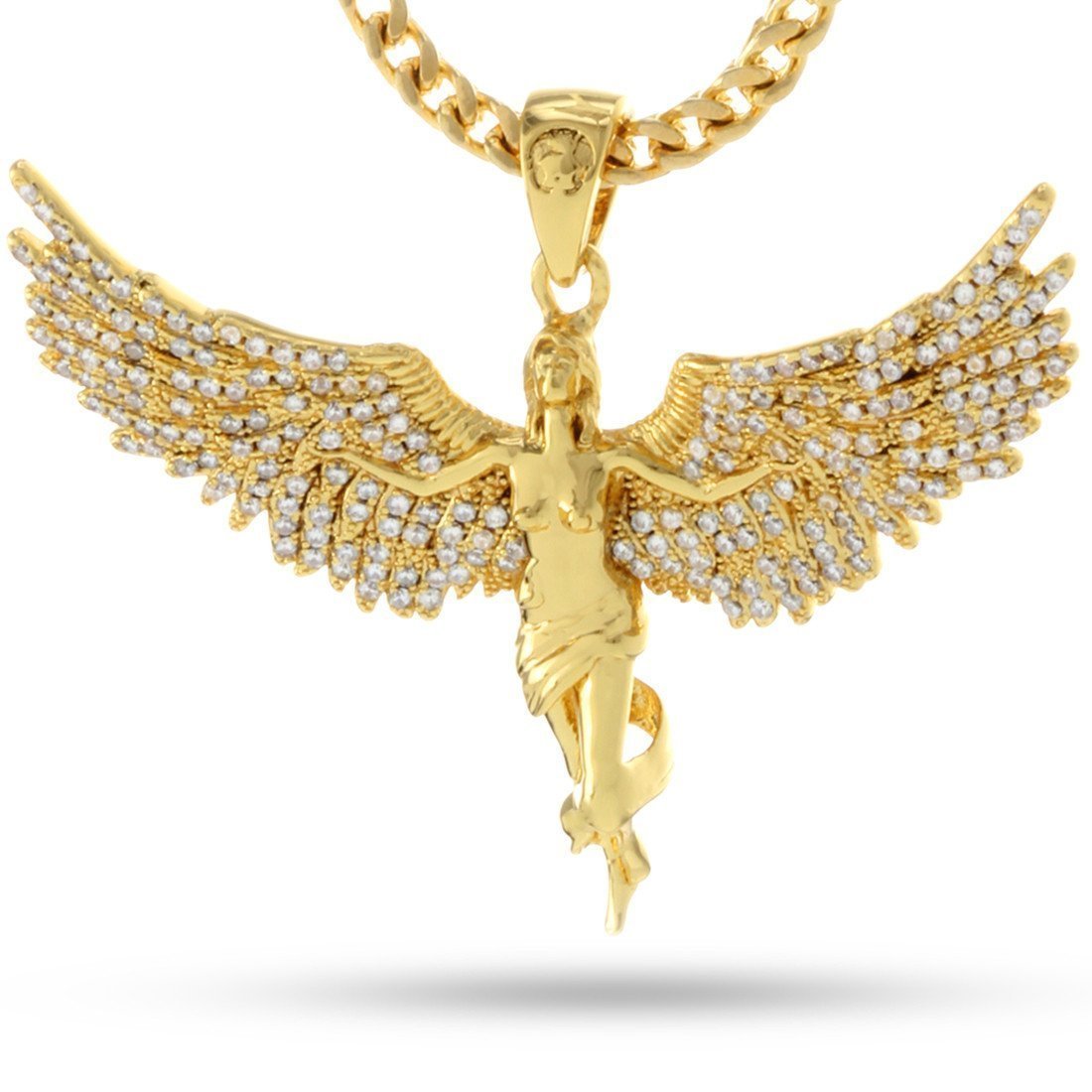 Soaring Angel Necklace  in  14K Gold / 1.5" by Kingices