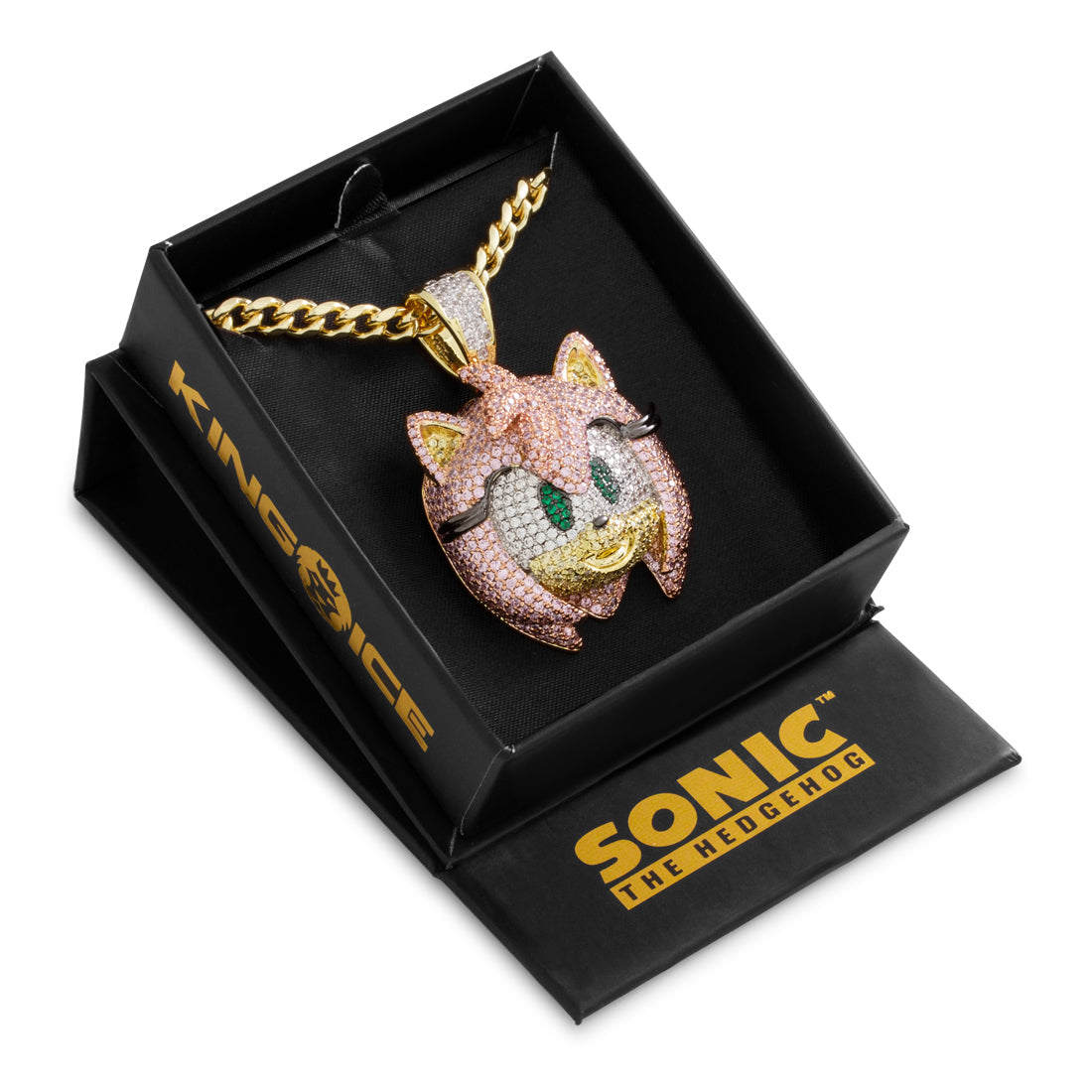 Sonic the Hedgehog x Kingices - Amy Necklace  in  Gold Plated / 14K Gold / 2" by Kingices