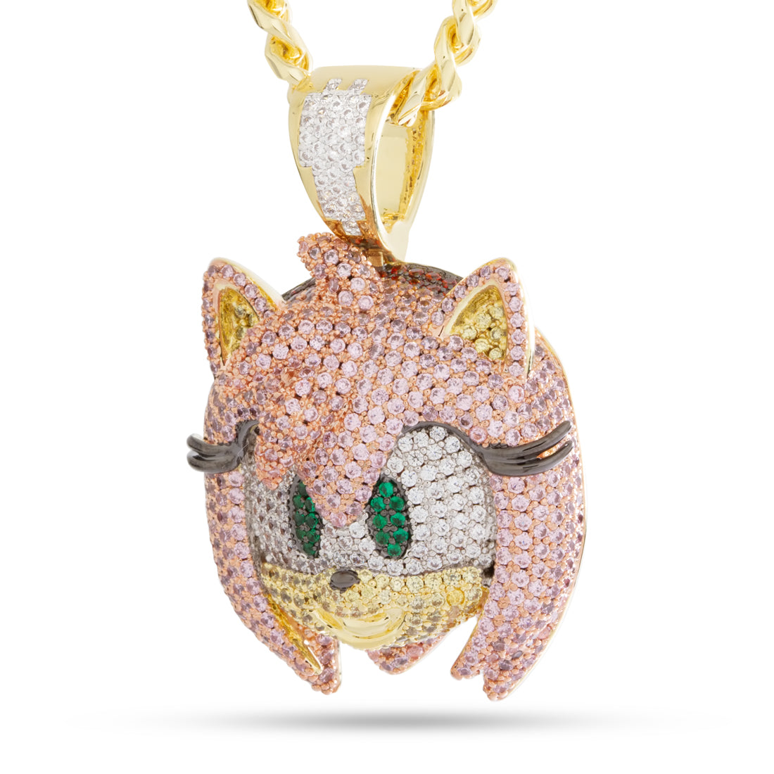 Sonic the Hedgehog x Kingices - Amy Necklace  in  Gold Plated / 14K Gold / 2" by Kingices