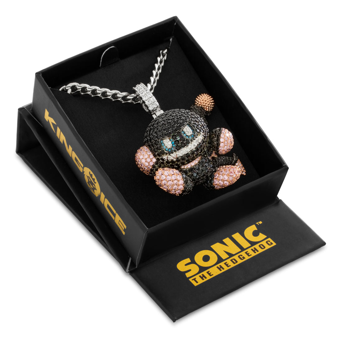 Sonic the Hedgehog x Kingices - Dark Chao Necklace  in  Gold Plated / Black Gold / 2.2" by Kingices