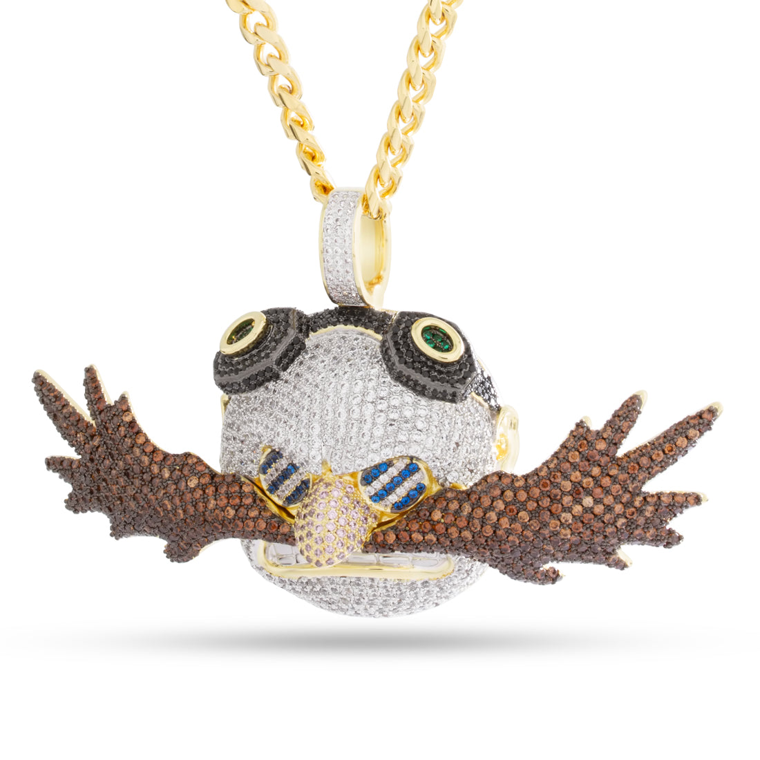 Sonic the Hedgehog x Kingices - Dr. Eggman Necklace  in  Gold Plated / 14K Gold / 2.1" by Kingices