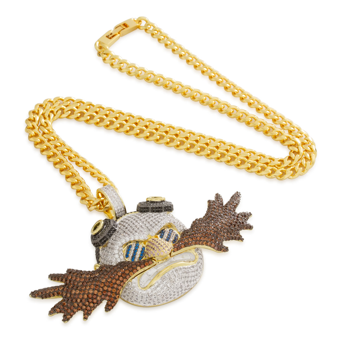 Sonic the Hedgehog x Kingices - Dr. Eggman Necklace  in  Gold Plated / 14K Gold / 2.1" by Kingices