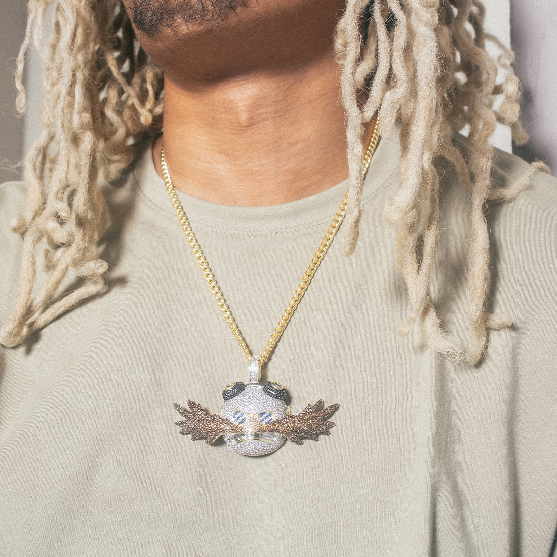 Sonic the Hedgehog x Kingices - Dr. Eggman Necklace  in  Gold Plated / 14K Gold / 2.1" by Kingices
