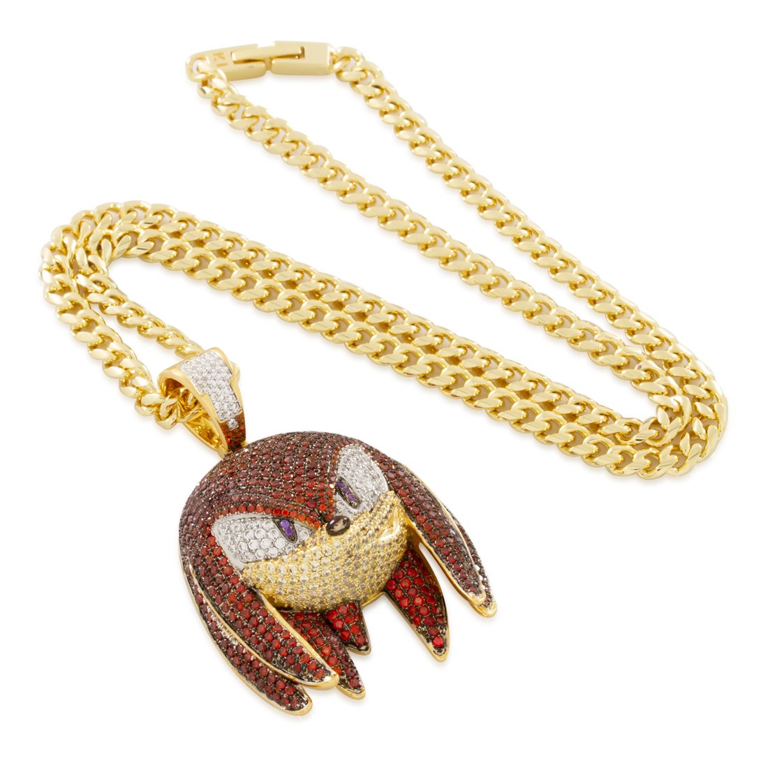 Sonic the Hedgehog x Kingices - Knuckles Necklace  in  14K Gold / 2.1" by Kingices