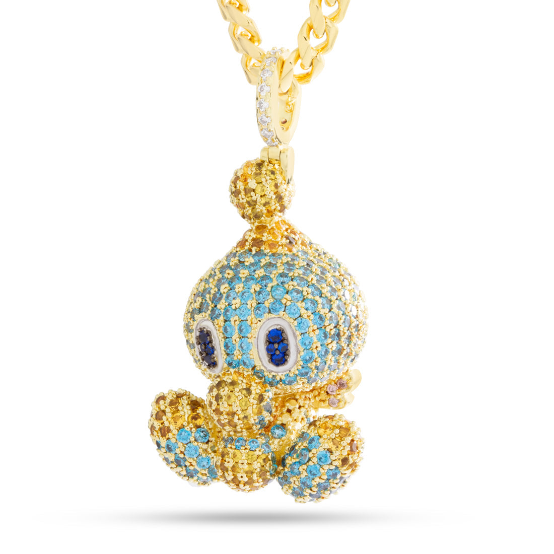 Sonic the Hedgehog x Kingices - Neutral Chao Necklace  in  Gold Plated / 14K Gold / 2.1" by Kingices