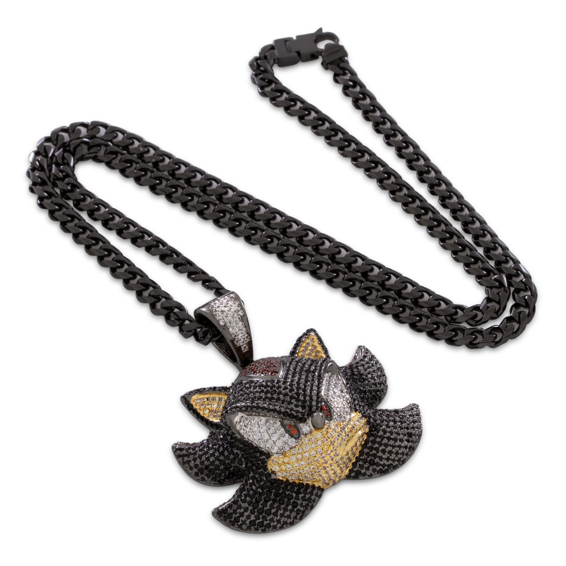 Sonic the Hedgehog x Kingices - Shadow Necklace  in  Black Gold / 2" by Kingices