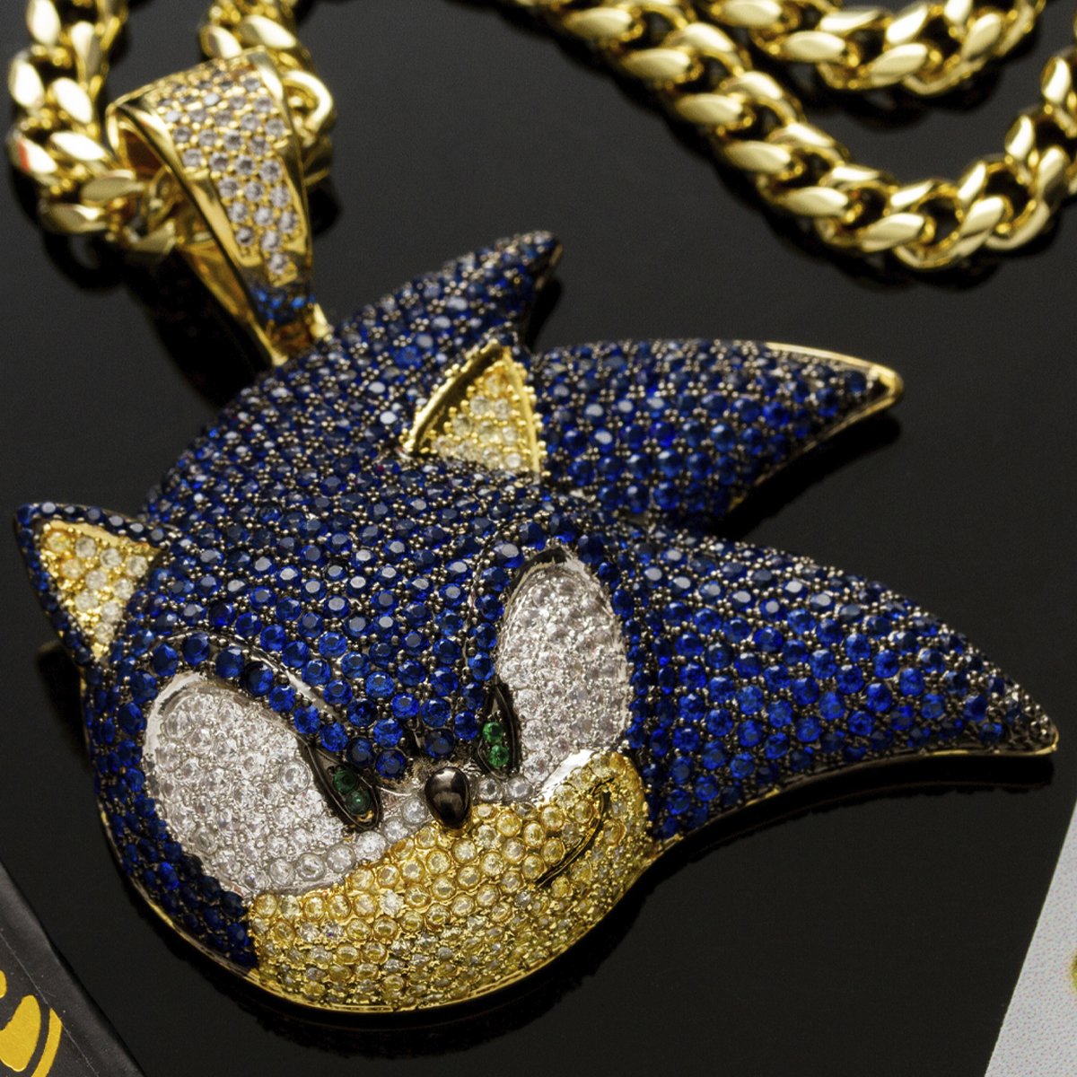Sonic the Hedgehog x Kingices - Sonic Necklace  in  14K Gold / 2" by Kingices