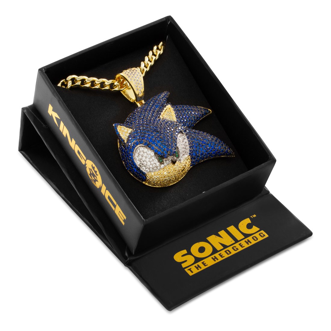Sonic the Hedgehog x Kingices - Sonic Necklace  in  14K Gold / 2" by Kingices