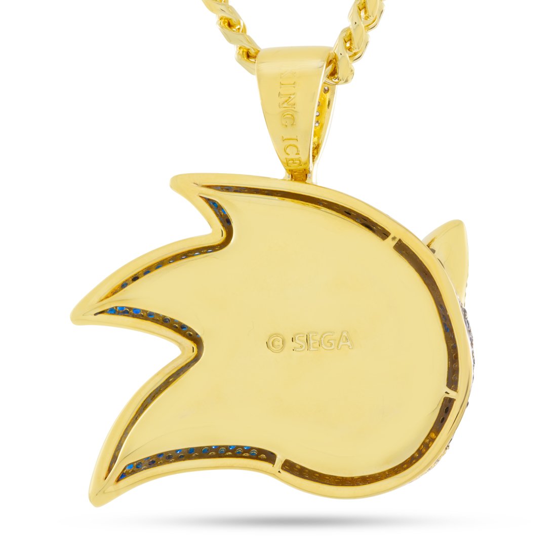 Sonic the Hedgehog x Kingices - Sonic Necklace  in  14K Gold / 2" by Kingices
