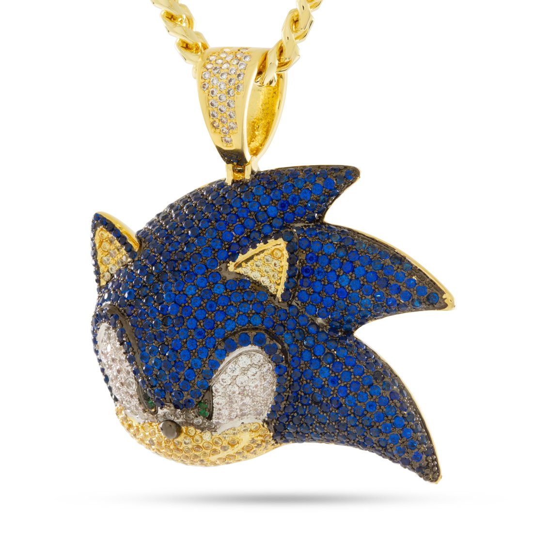 Sonic the Hedgehog x Kingices - Sonic Necklace  in  14K Gold / 2" by Kingices