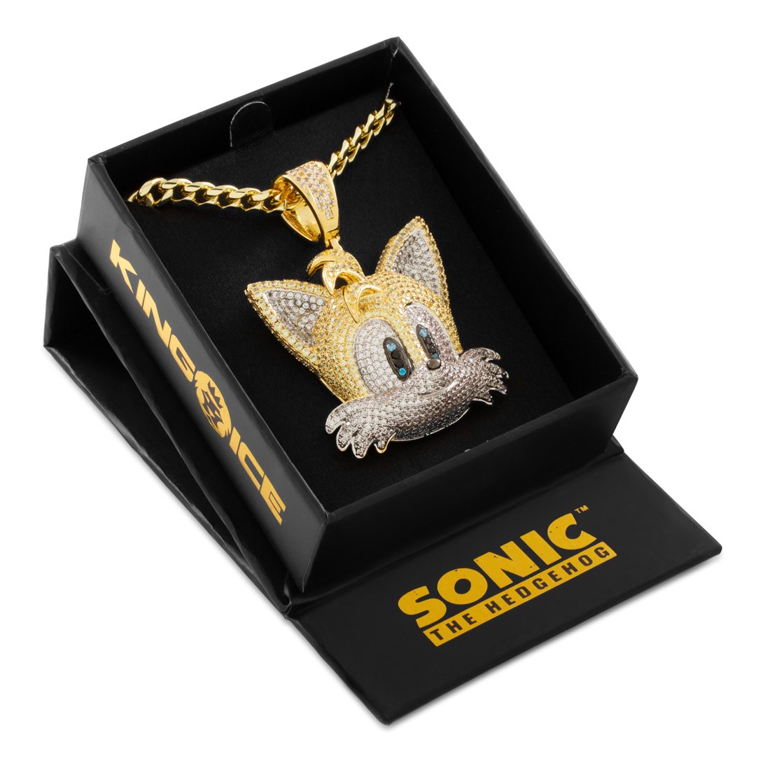 Sonic the Hedgehog x Kingices - Tails Necklace  in  14K Gold / 2.4" by Kingices
