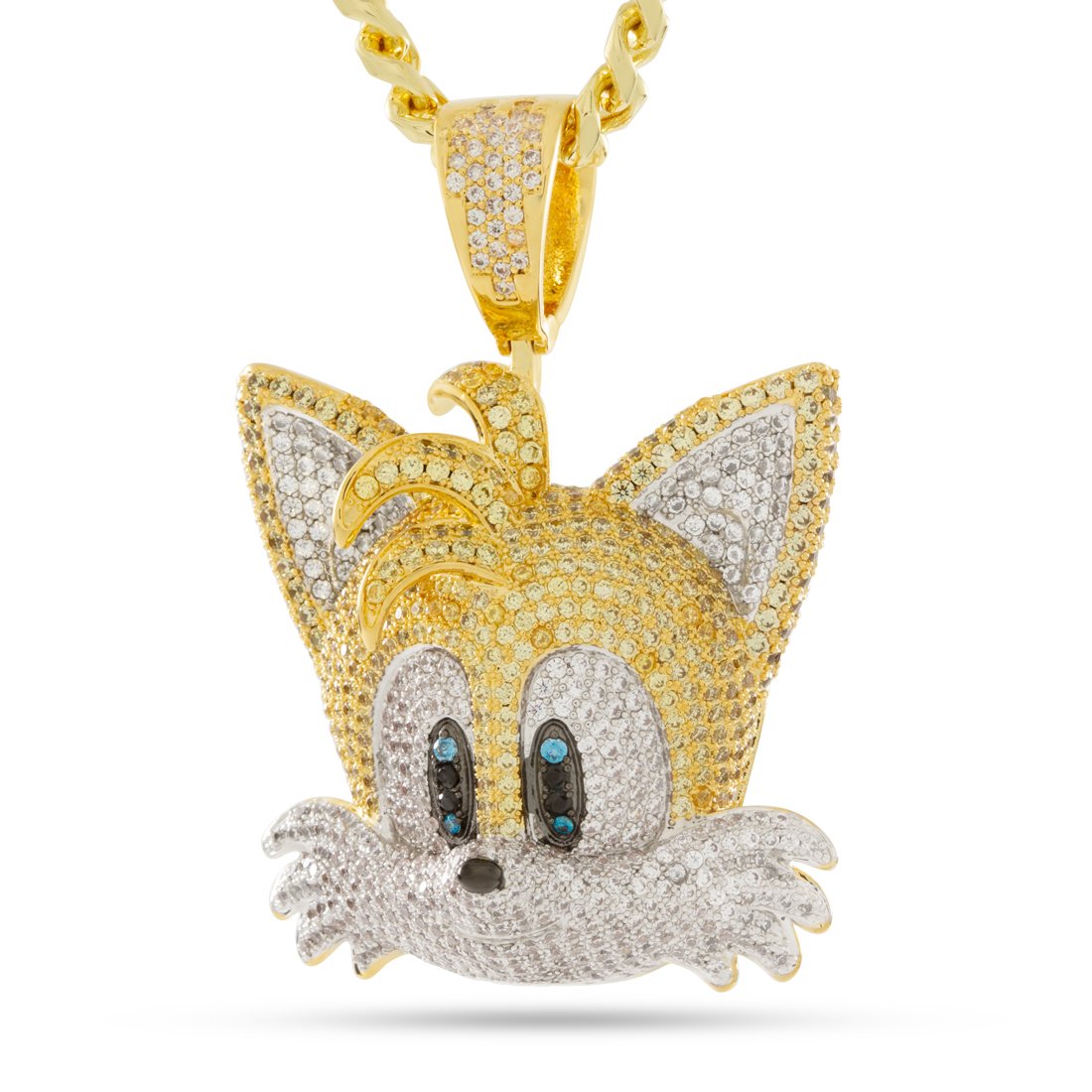 Sonic the Hedgehog x Kingices - Tails Necklace  in  14K Gold / 2.4" by Kingices