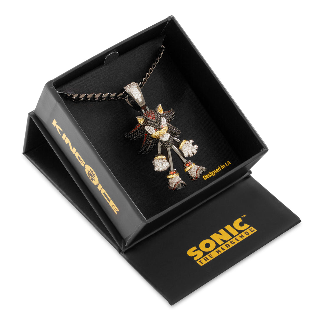 Sonic the Hedgehog x Kingices - Fast Shadow Necklace  in  Black Gold / 2.5" by Kingices