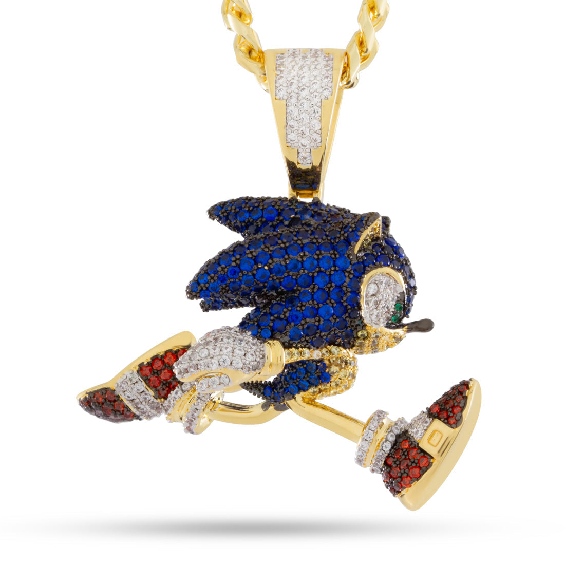 Sonic the Hedgehog x Kingices - Fast Sonic Necklace  in  14K Gold / 1.9" by Kingices