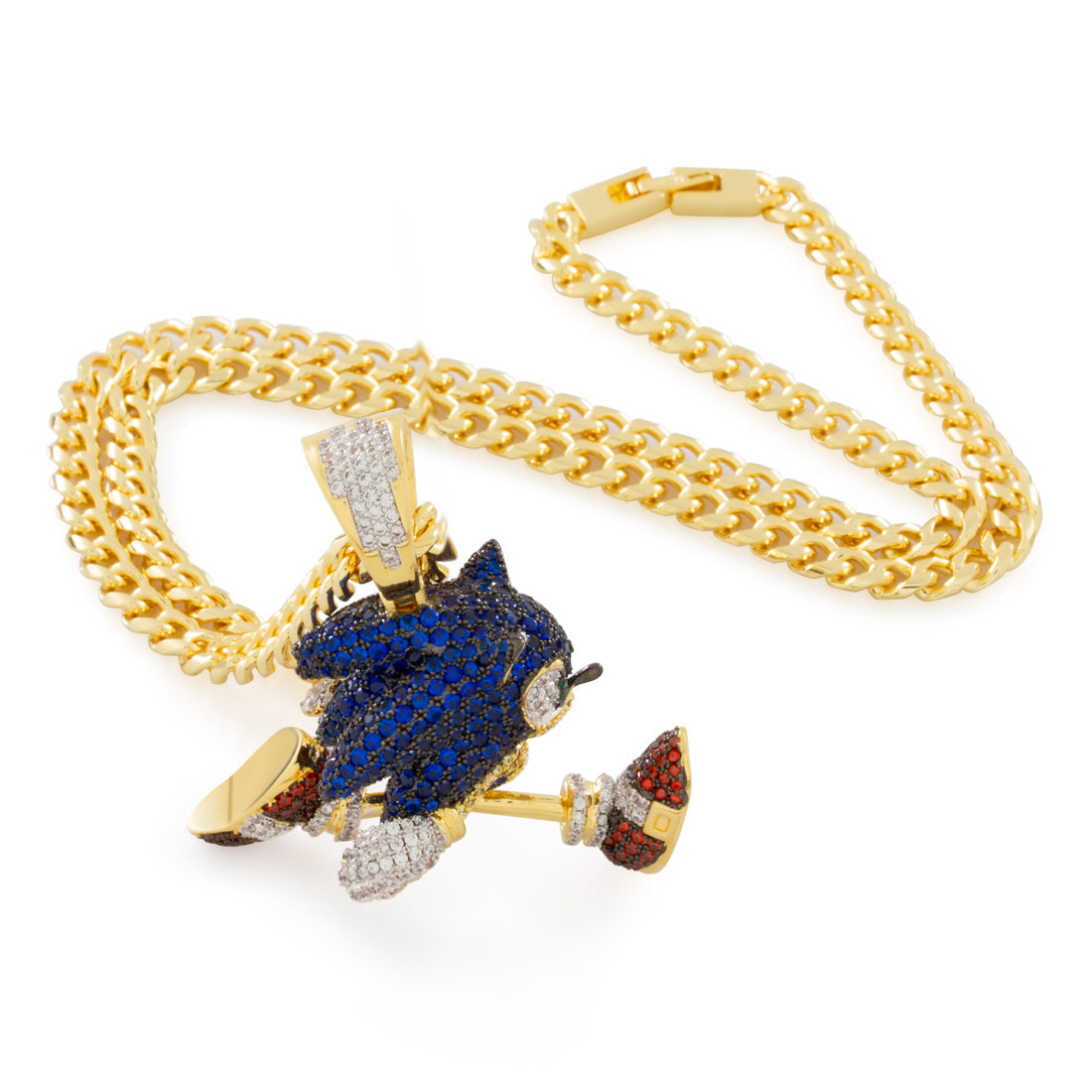 Sonic the Hedgehog x Kingices - Fast Sonic Necklace  in  14K Gold / 1.9" by Kingices