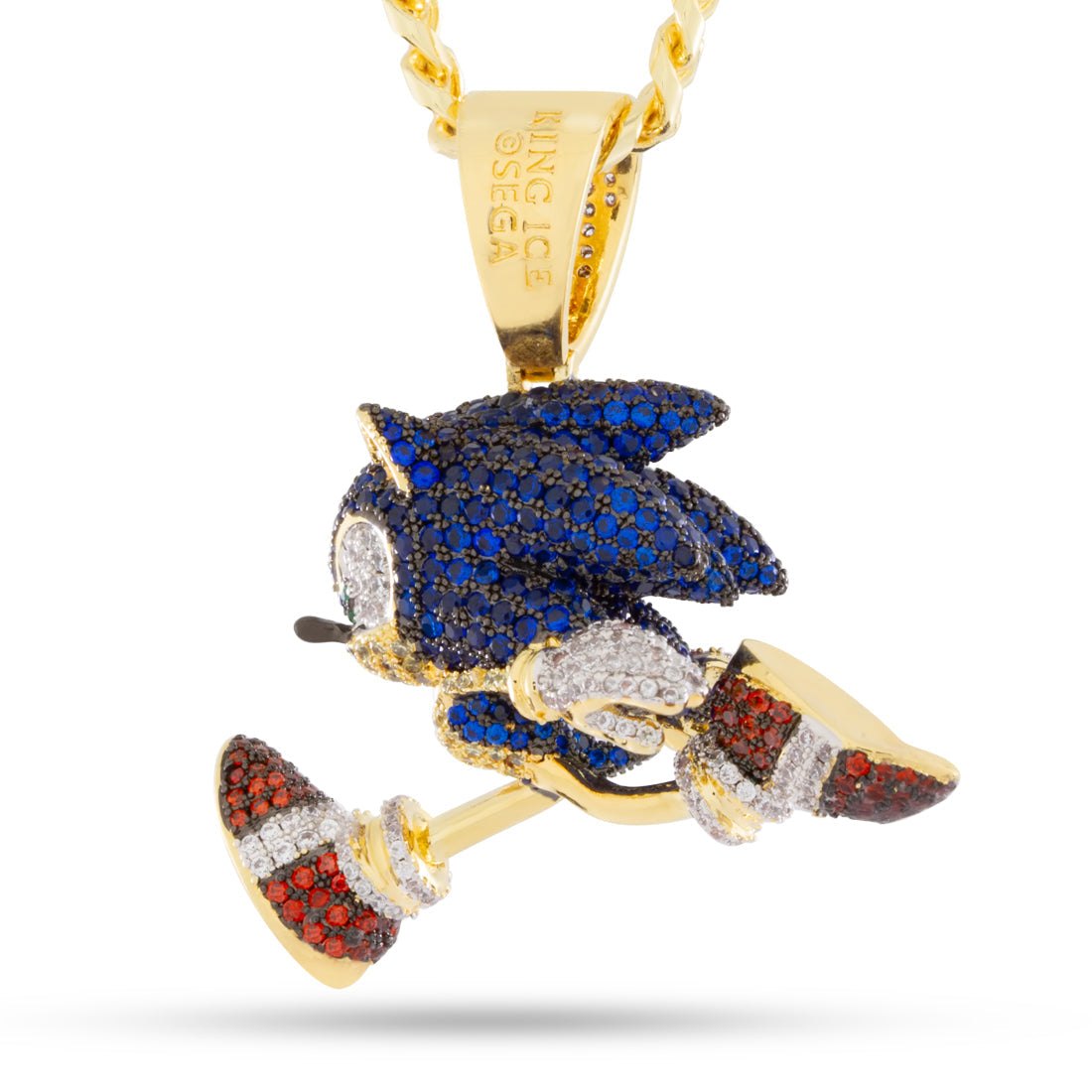 Sonic the Hedgehog x Kingices - Fast Sonic Necklace  in  14K Gold / 1.9" by Kingices