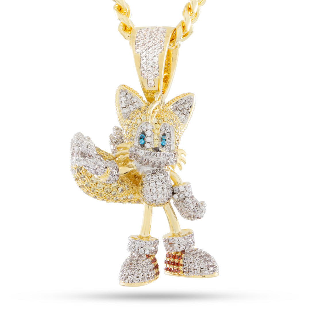 Sonic the Hedgehog x Kingices - Flying Tails Necklace  in  14K Gold / 2.2" by Kingices