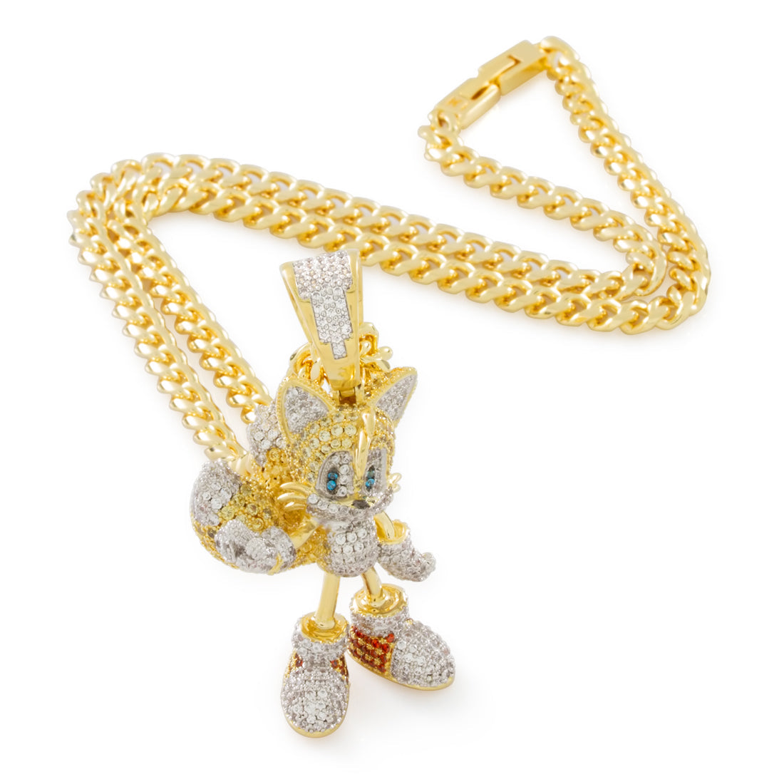 Sonic the Hedgehog x Kingices - Flying Tails Necklace  in  14K Gold / 2.2" by Kingices