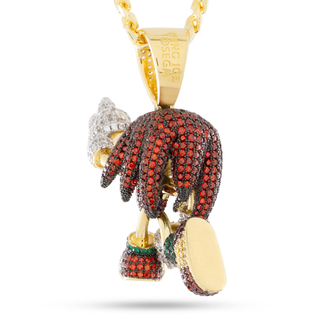 Sonic the Hedgehog x Kingices - Strong Knuckles Necklace  in  14K Gold / 2.1" by Kingices