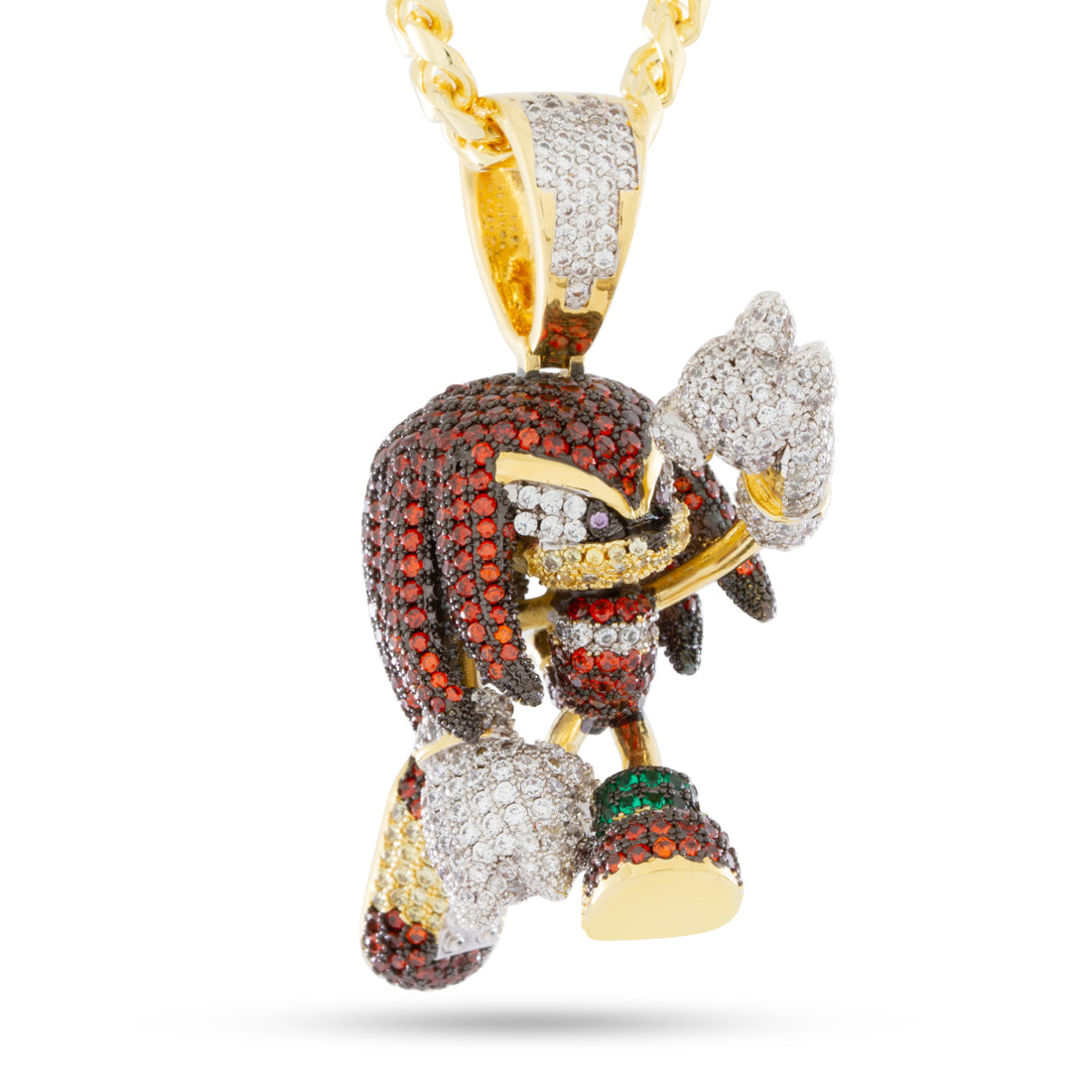 Sonic the Hedgehog x Kingices - Strong Knuckles Necklace  in  14K Gold / 2.1" by Kingices