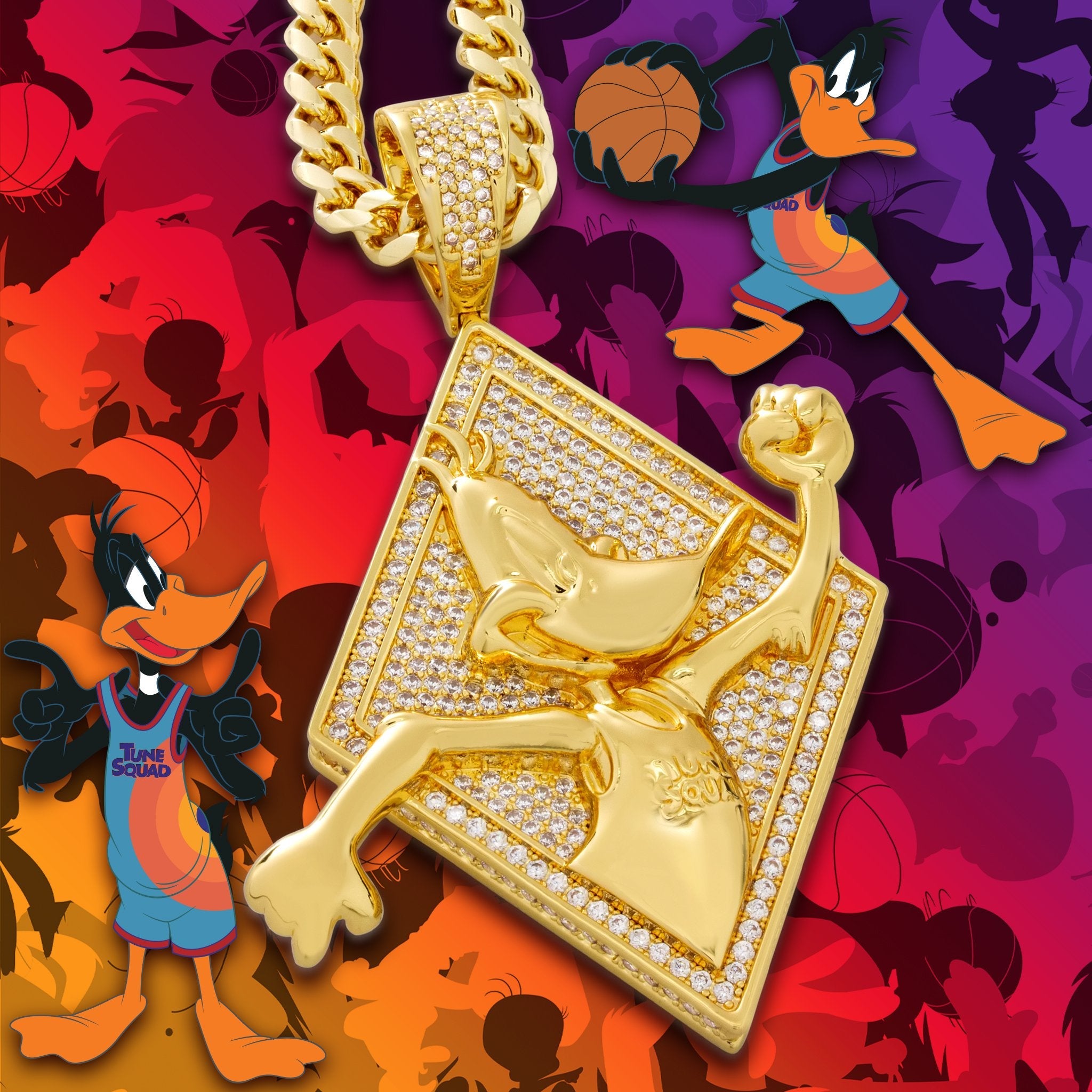 Space Jam x Kingices - Daffy Duck Necklace  in  by Kingices