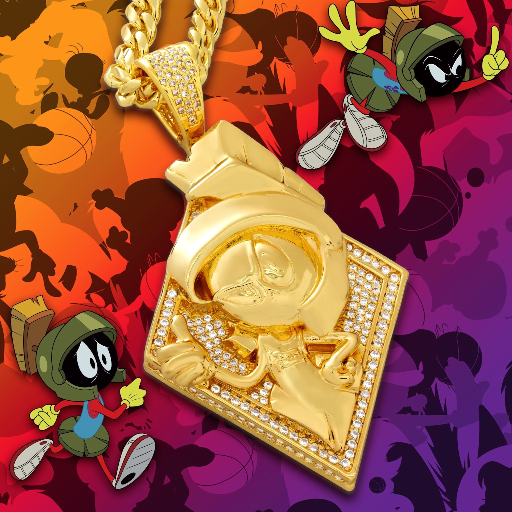 Space Jam x Kingices - Marvin the Martian Necklace  in  by Kingices