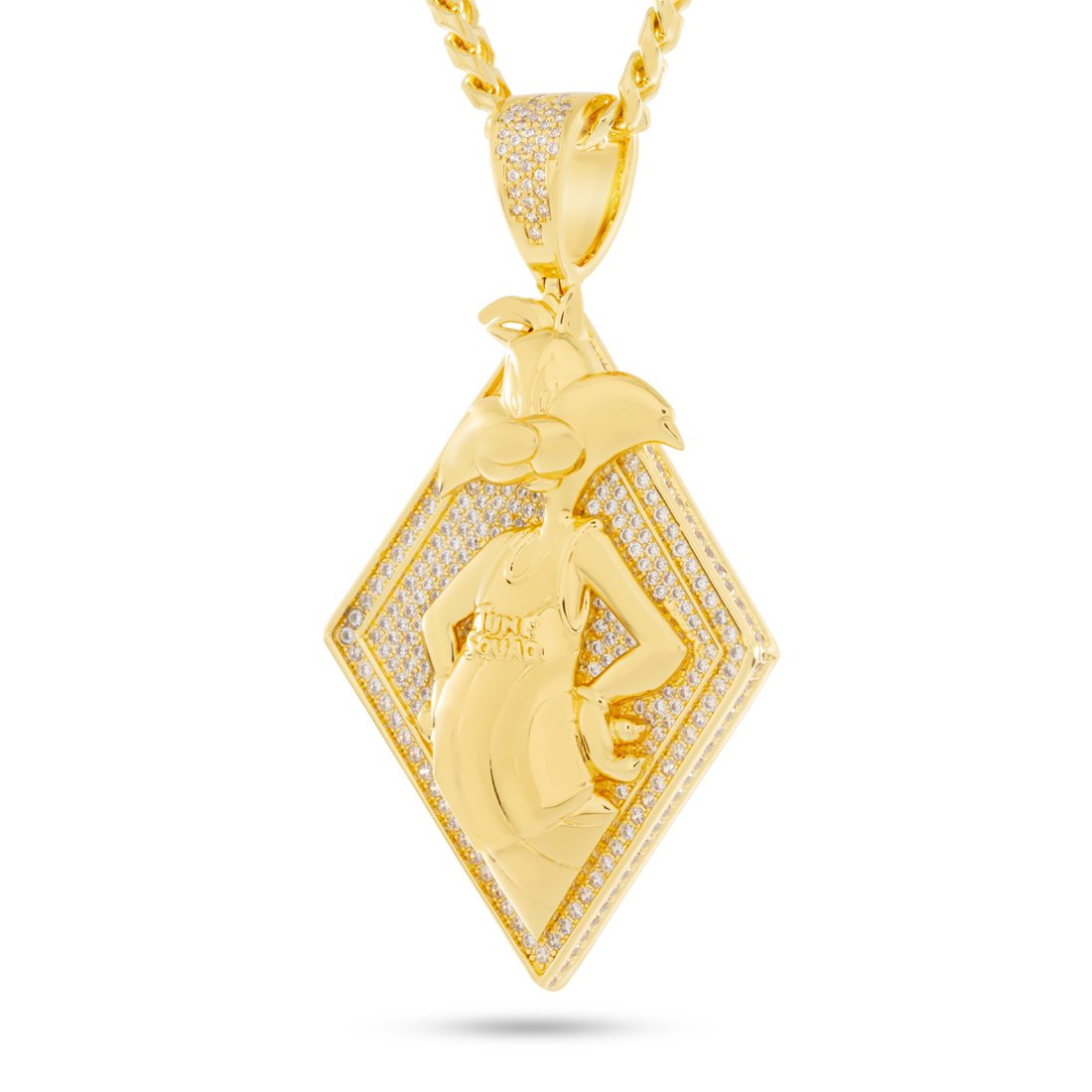 Space Jam x Kingices - Sylvester the Cat Necklace  in  14K Gold / 2.7" by Kingices