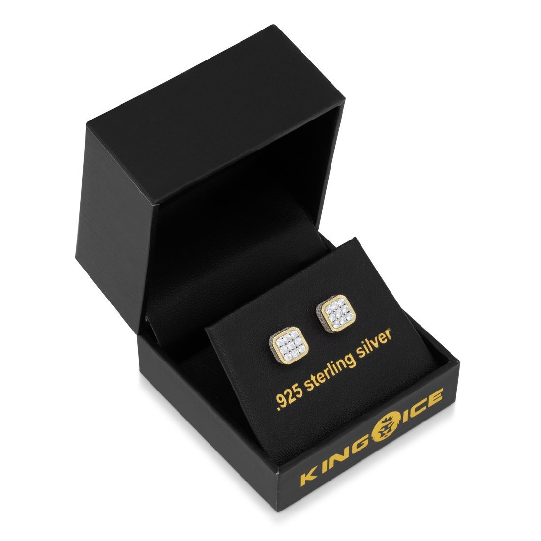 Square Stud Earrings  in  by Kingices