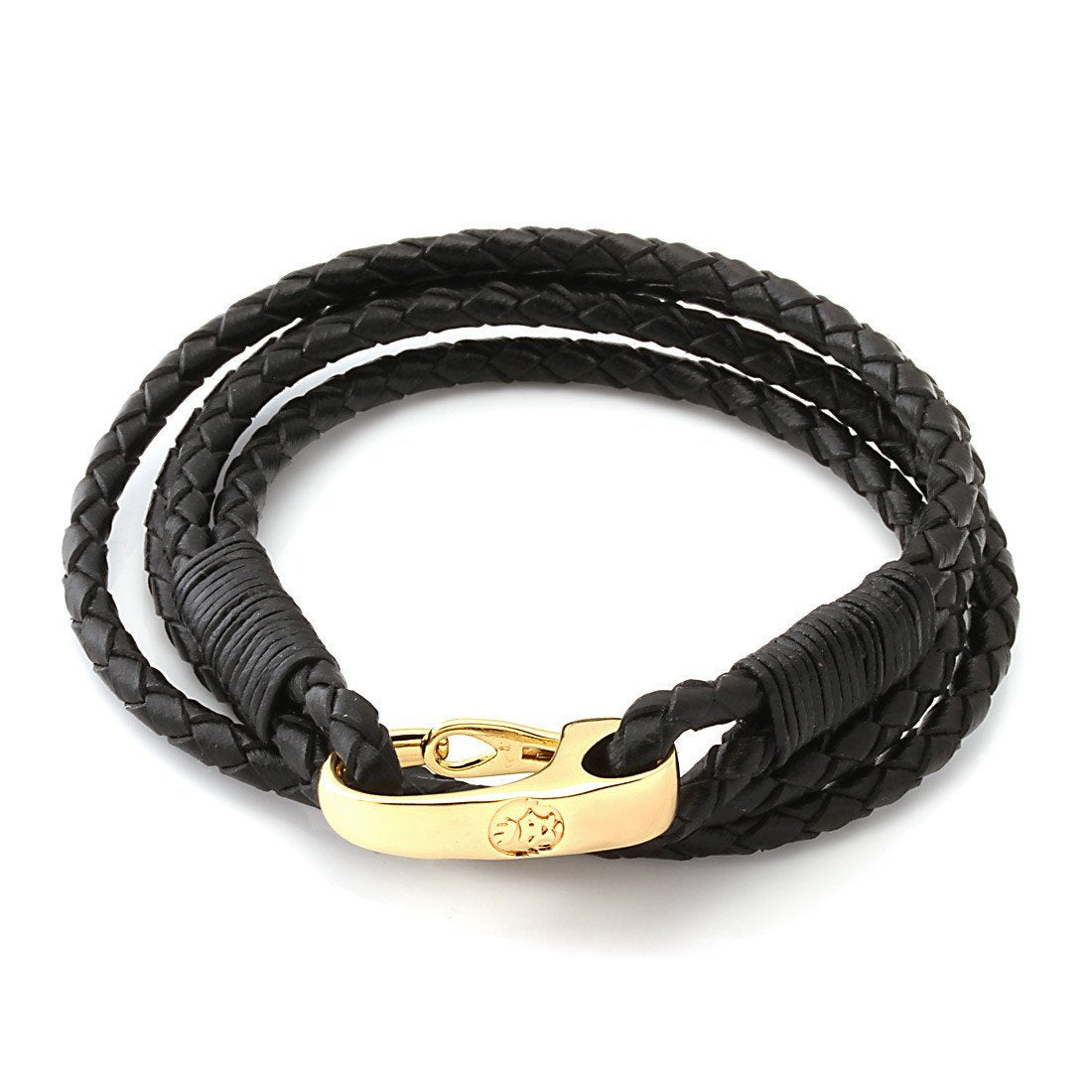 Hide Bracelet by MARZ  in  Leather / 14K Gold / 8" by Kingices