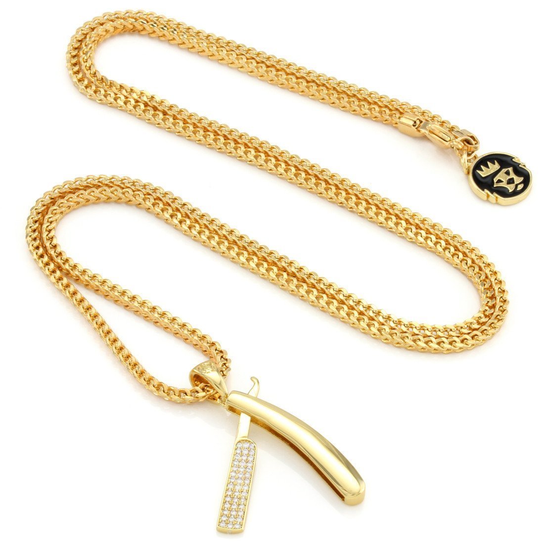Straight RZR Barber Shop Necklace  in  by Kingices