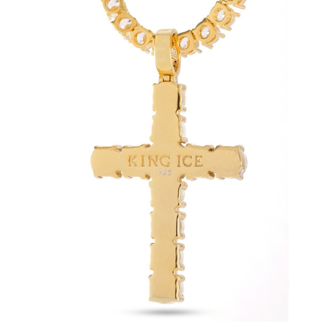 Tennis Cross Necklace  in  by Kingices